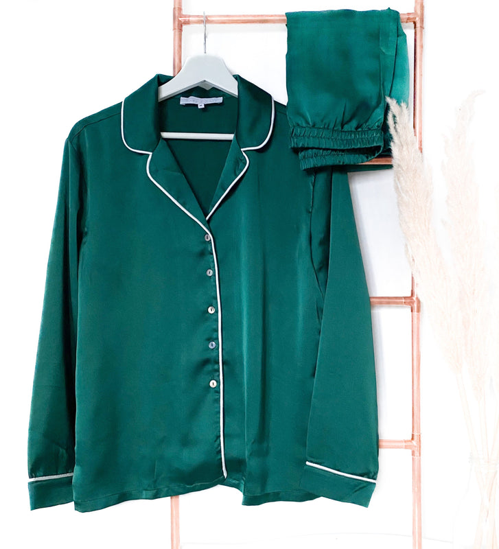 Personalised Forest Green Pyjamas