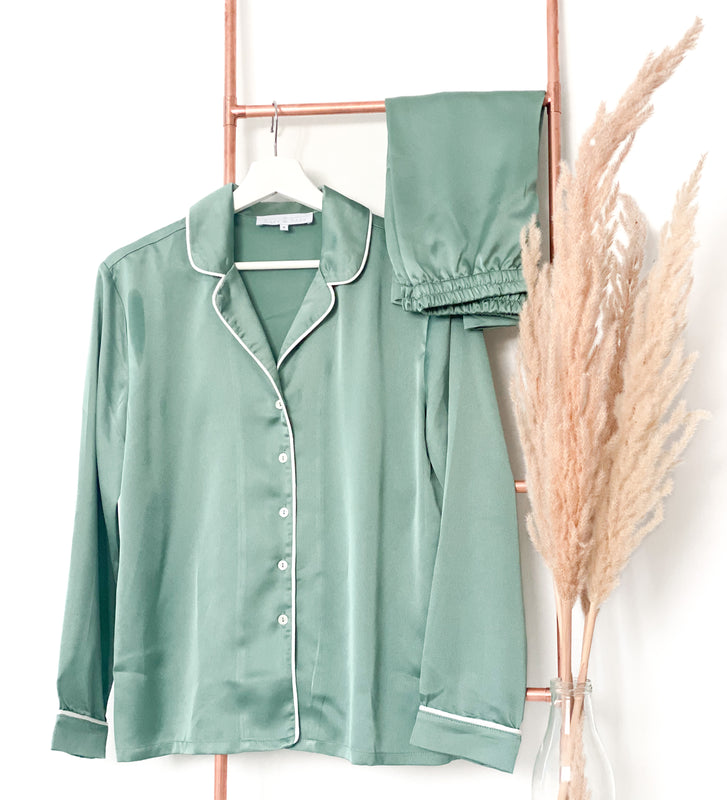 Personalised Sage Green Pyjamas