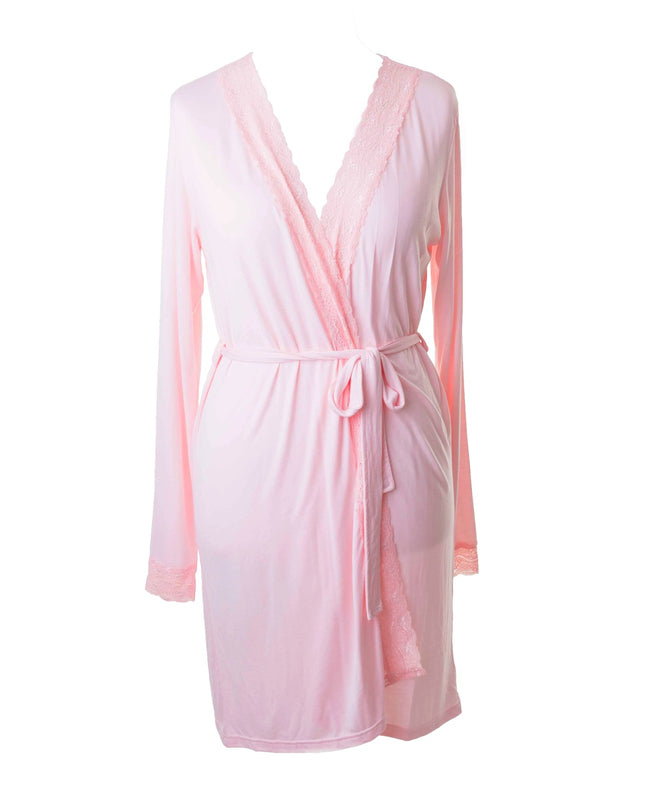 Cotton Dressing Gown Pale Pink