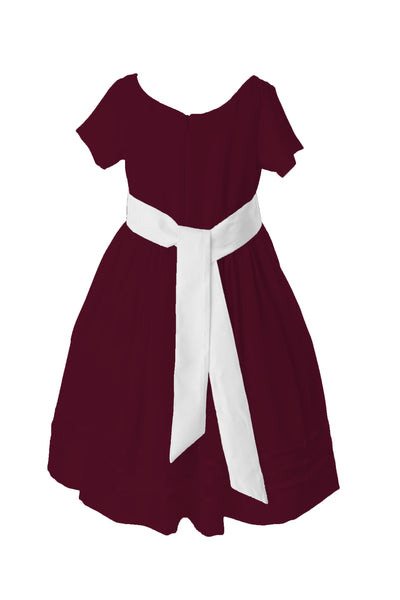 Merlot flower discount girl dress