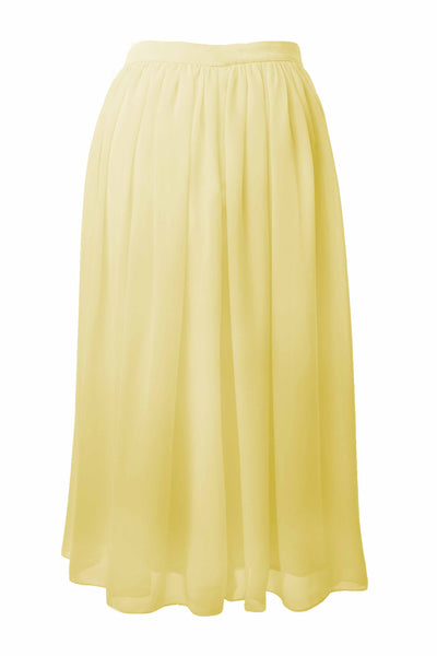 Yellow chiffon skirt short cheap