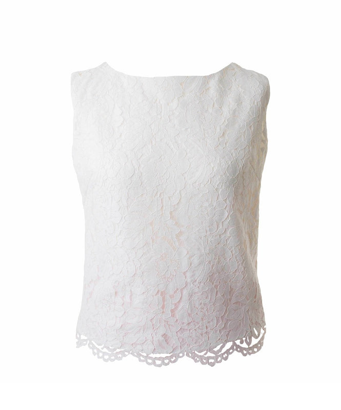 Lace Top Ivory Sleeveless