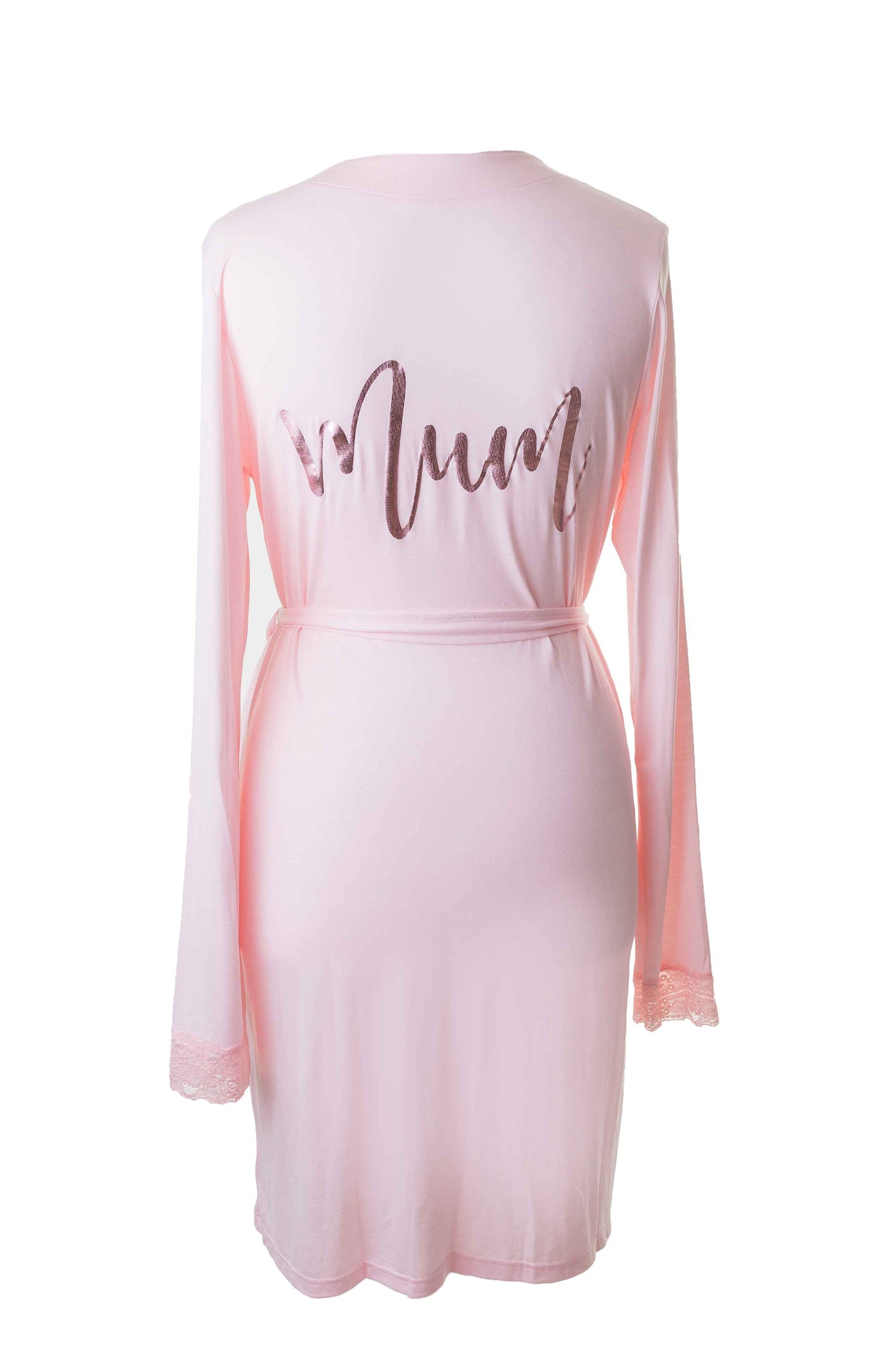 Cotton Dressing Gown Pale Pink