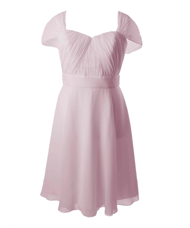 Short Bardot Bridesmaid Dress