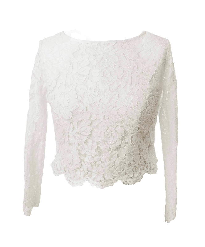 Lace Top Ivory Long Sleeves