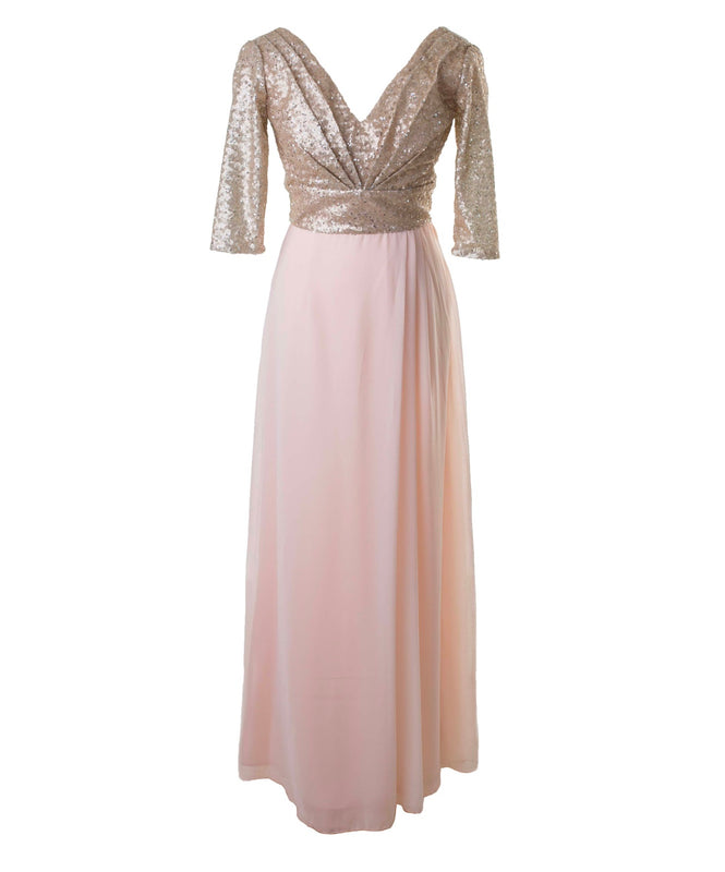 Sequin Sleeved Bridesmaid Dress